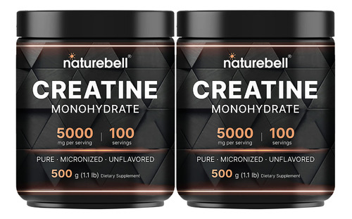 Creatina Monohidratada Em Pó Naturebell 500g (pacote Com 2)