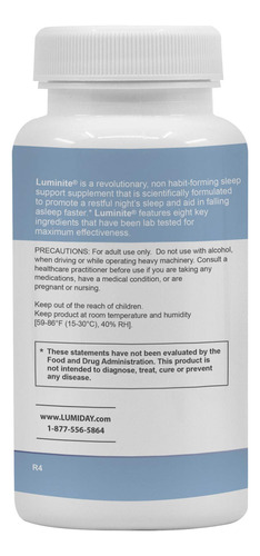 Suplemento De Auxílio Ao Sono Luminite Sleep Support Com L-t - Imagem 4