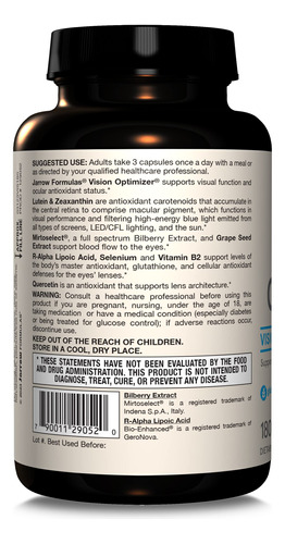 Suplemento Jarrow Formulas Vision Optimizer 180 Cápsulas - Imagem 9