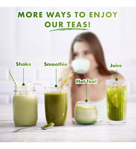 Chá Em Pó Opportuniteas Chá Verde Matcha De Açafrão Orgânico - Imagem 5