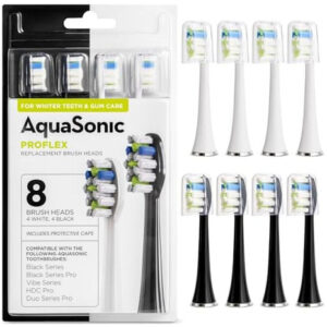 Cabeças De Escova De Substituição Aquasonic Duo Pro Com 8 U