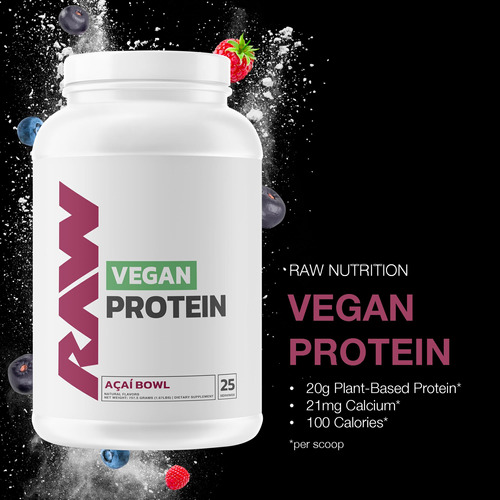 Proteína Vegana Em Pó, Taça De Açaí Cru, 20 G, À Base De Pla - Imagem 2