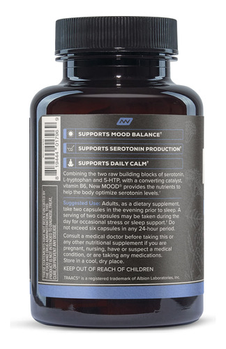 Suplemento Onnit New Mood Stress Relief Sleep Support 30 Ct - Imagem 4
