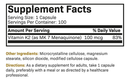 Supplement Futurebiotics Vitamin K2 As Mk-7 100mcg - Imagem 6