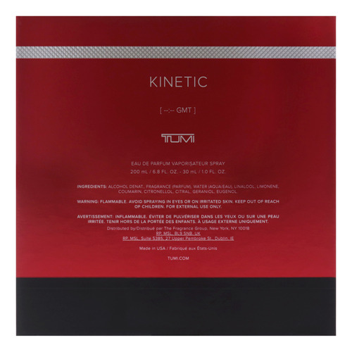 Perfume Tumi Kinetic Para Homens Eau De Parfum 200 Ml 2 Peça - Imagem 7