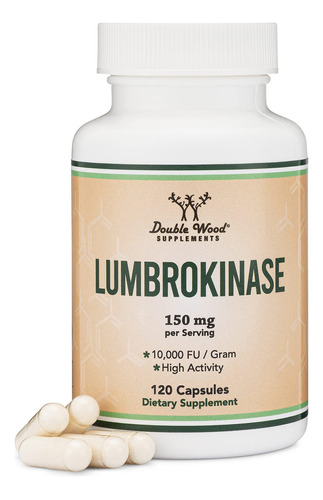 Suplemento Enzimático Lumbroquinase 150 Mg 120 Cápsulas