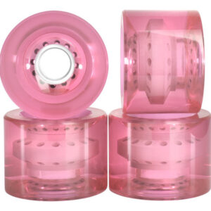 Rodas De Skate Cal 7 Cruiser 60mm 83a Clear Pink, Conjunto D