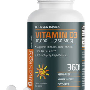 Suprimento De 10 Anos De Vitamina D3 Bronson 10.000 Ui (250