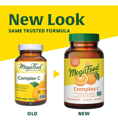 Suplemento Megafood Complex C 30 Comprimidos Veganos Sem Glú - Imagem 3