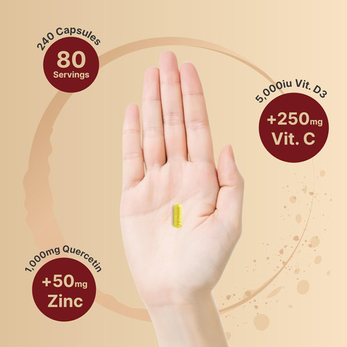 Suplemento Naturebell Quercetina De Zinco Com Vitamina C E D - Imagem 4