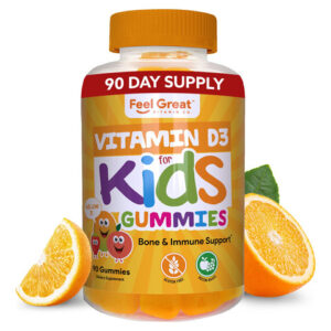 Gomas De Vitamina D3 Feel Great Kids, Fornecimento De 1000 U