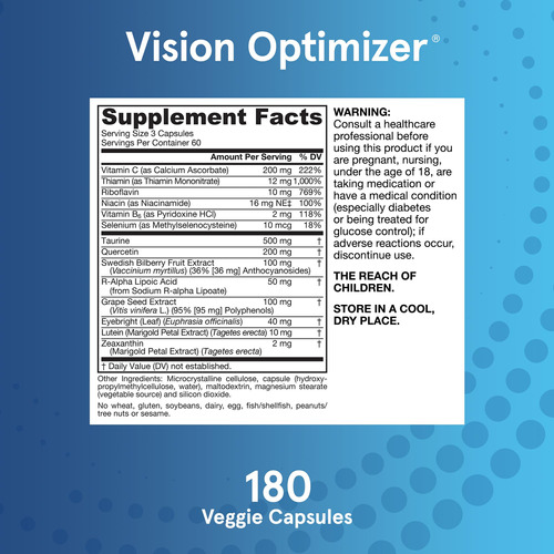 Suplemento Jarrow Formulas Vision Optimizer 180 Cápsulas - Imagem 6
