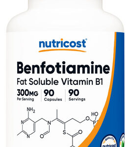 Suplemento Nutricost Benfotiamina 300mg 90 Cápsulas