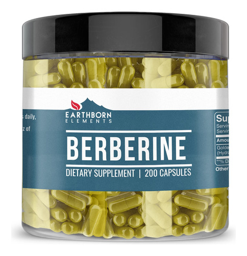 Suplemento Dietético Earthborn Elements Berberine 200 Cápsul