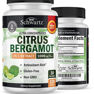 Extrato De Bergamota Cítrica 1000 Mg - Ultra Concentrado 25: Sabor Limão