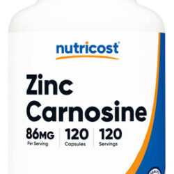 Suplemento Nutricost Zinc Carnosine 86mg 120 Cápsulas