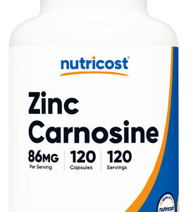 Suplemento Nutricost Zinc Carnosine 86mg 120 Cápsulas