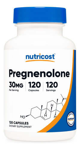 Suplemento Nutricost Pregnenolona 30mg 120 Cápsulas
