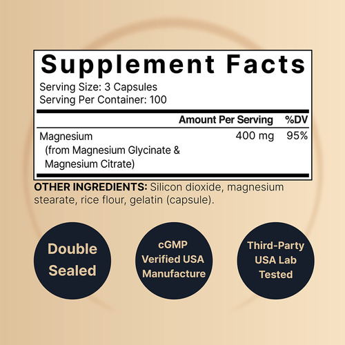 Suplemento Naturebell Magnesium Complex 400 Mg 300 Cápsulas - Imagem 2