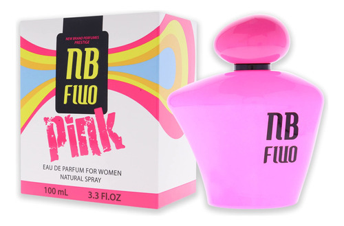 Perfume New Brand Fluo Pink Edp 100ml Para Mulheres - Imagem 4