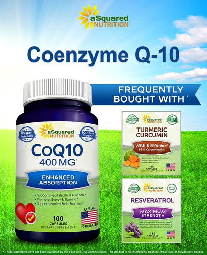 Suplemento De Coenzima Q10 De Squared Nutrition, 400 Mg, Pot - Imagem 6
