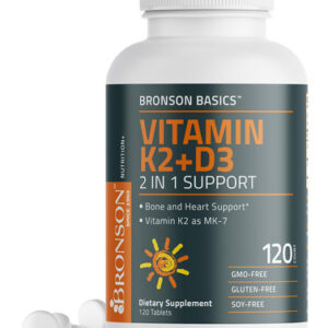 Suplemento Bronson Basics Vitamina K2 D3 5000 Ui/125 Mcg 120