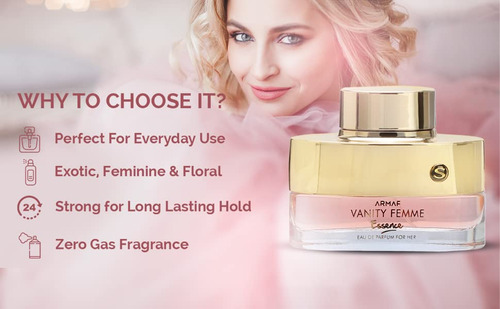 Perfume Armaf Vanity Femme Essence Edp 100ml Para Mulheres - Imagem 4