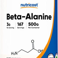 Beta Alanina Em Pó Nutricost 500 G (1,1 Lb) Sem Glúten E Sem
