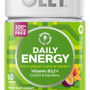 Energy Gummy Olly Daily, Sem Cafeína, Vitamina B12, Coq10, 6