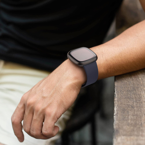 Pulseiras De Silicone Para Fitbit Sense/versa 3 Da Amzpas - - Imagem 6