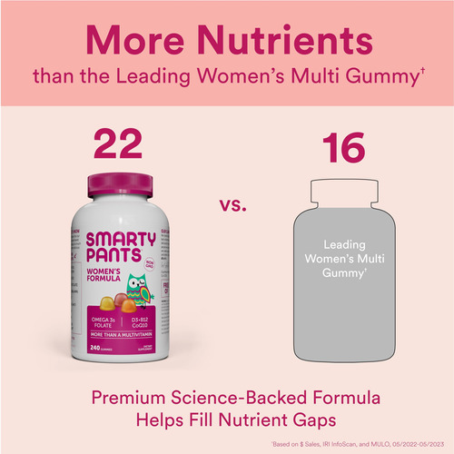 Gomas Multivitamínicas Smartypants Femininas, 240 Unidades - Imagem 3