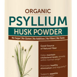 Pó De Casca De Psyllium Himalaya Organic 710ml Para Fibra