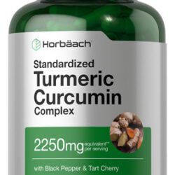Suplemento Horbaach De Cúrcuma Com Pimenta Preta 250 Mg 180