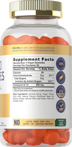 Suplemento Carlyle Coq10 Gummies 200 Mg 140 Unidades Veganas - Imagem 2