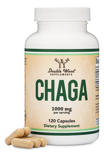 Suplemento Cápsulas De Cogumelos Chaga De Madeira Dupla 120