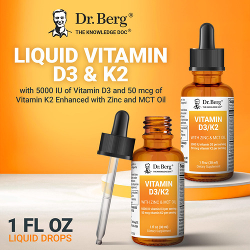 Suplemento De Vitamina D3 K2 Do Dr. Berg Com Óleo De Zinco E - Imagem 4