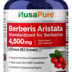 Suplemento Nusapure Berberine Hci 4500mg 200 Cápsulas Vegeta