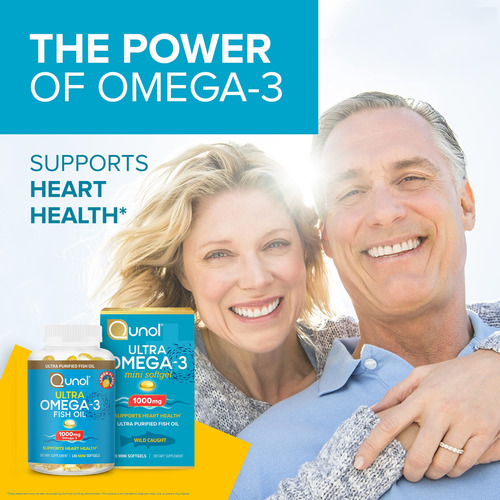 Suplementos Qunol Omega 3 Óleo De Peixe 1000 Mg Epa + Dha 18 - Imagem 7
