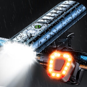 Conjunto De Luzes De Bicicleta Prasky 9000 Lúmens Recarregáv