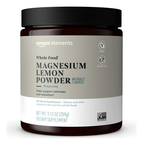 Suplemento Amazon Elements Whole Food Magnésio Em Pó