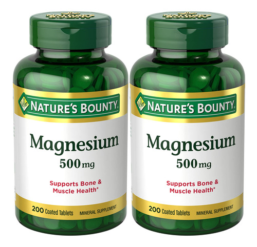 Suplemento Nature's Bounty Magnésio 500 Mg 400 Comprimidos