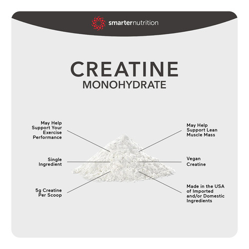 Suplemento Smarter Nutrition Creatina Monohidratada 5g 180 D - Imagem 2