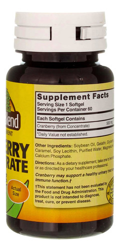 Suplemento Nature"s Blend Concentrado De Cranberry 500mg 60 - Imagem 5