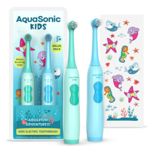 Escova De Dentes Elétrica Aquasonic Aquarium Adventures Kids