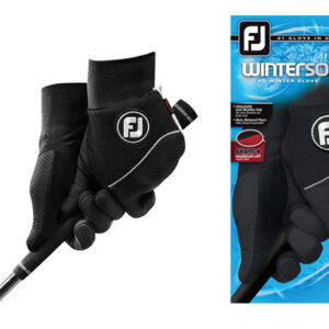 Par De Luvas De Golfe Femininas Footjoy Wintersof, Pretas, M