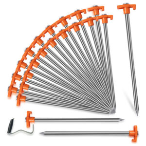 Estacas De Tenda Nexboraque, Pacote Com 20, 25 Cm, Órgão Gal