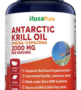 Suplemento De Óleo De Krill Antártico 2000 Mg De Ômega-3 120
