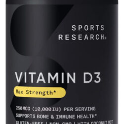 Suplemento Sports Research Vitamina D3 10.000 Ui 120 Cápsula