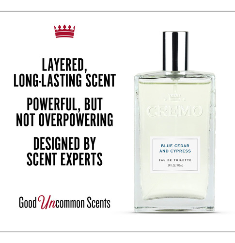 Spray De Colônia Cremo Blue Cedar & Cypress 100ml Para Homen - Imagem 3