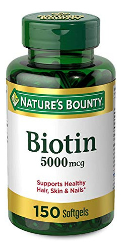 Suplemento Vitamínico Nature's Bounty Biotina 5000 Mcg 150 M